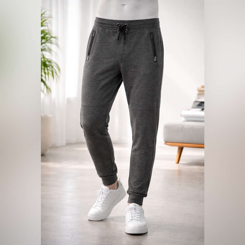 Aeropostale Charcoal Jogger Pants Mens Slim Fit Drawstring Sweatpants Athleisure